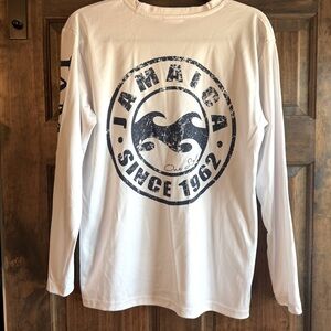 White Long Sleeve Jamaica Graphic Tee